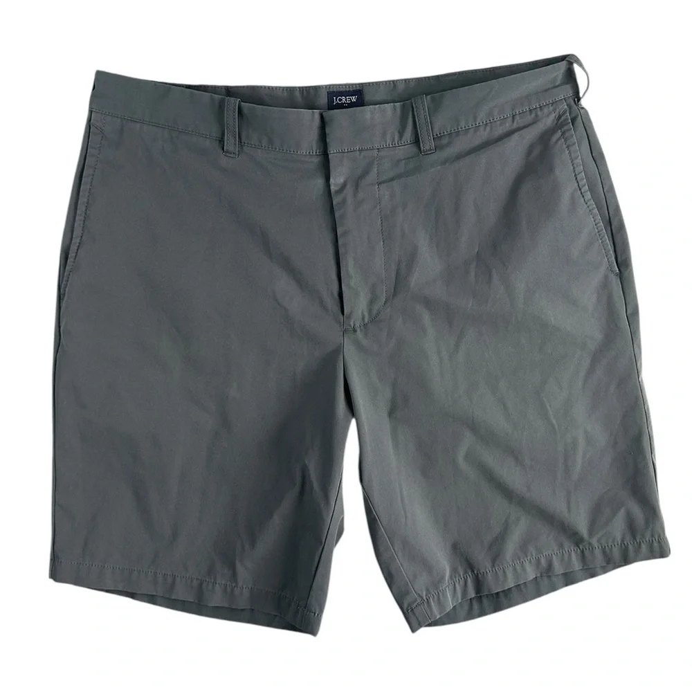 J.Crew Tech Shorts Gray 9” Inseam‎ Size 34 Lightweight Stretch Chino